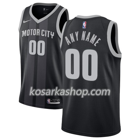Dres Detroit Pistons Prilagođeni Nike 2018-19 City Edition Crna Plava Swingman